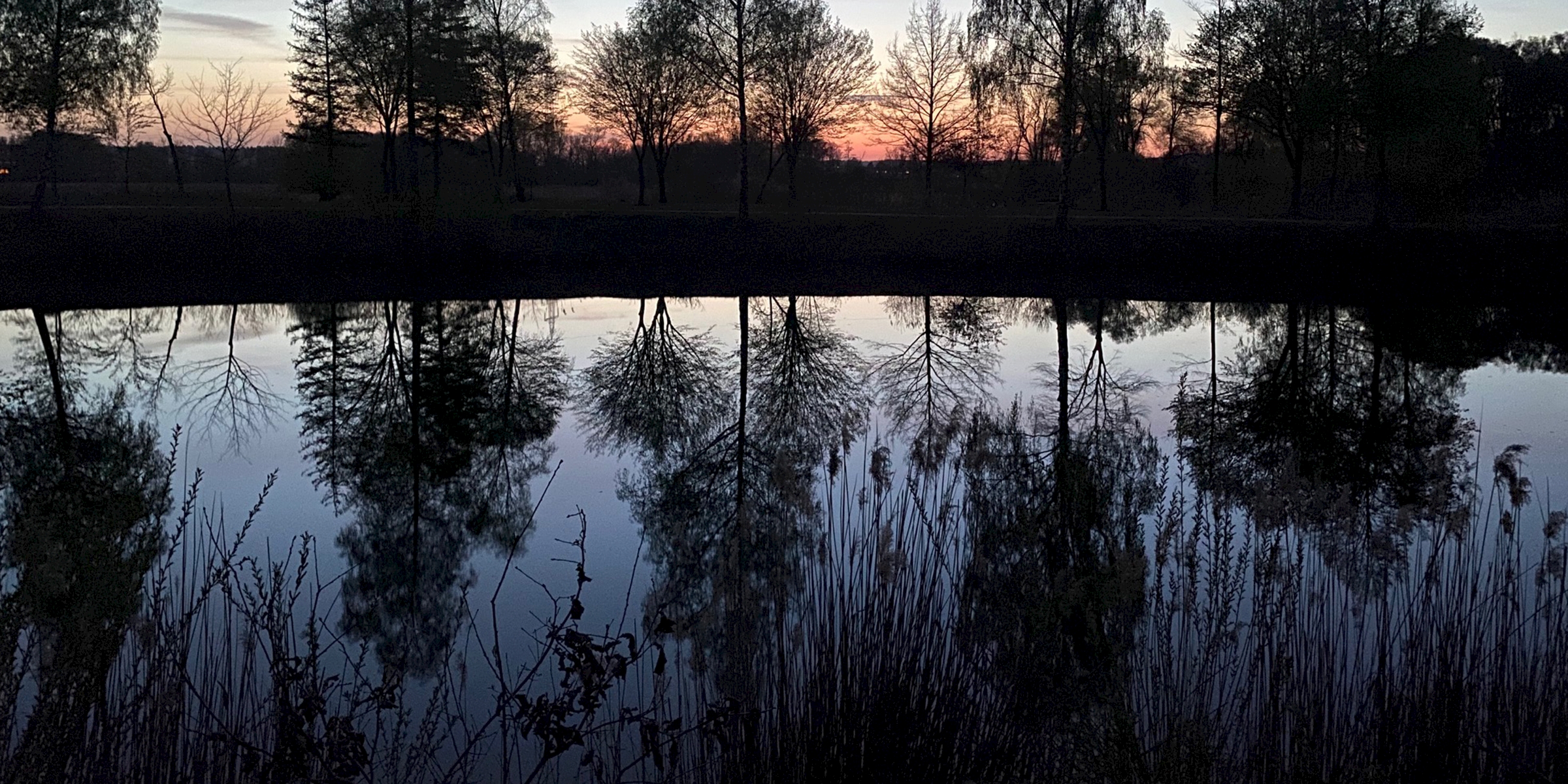 Allershausen Kieswerk Sonnenuntergang