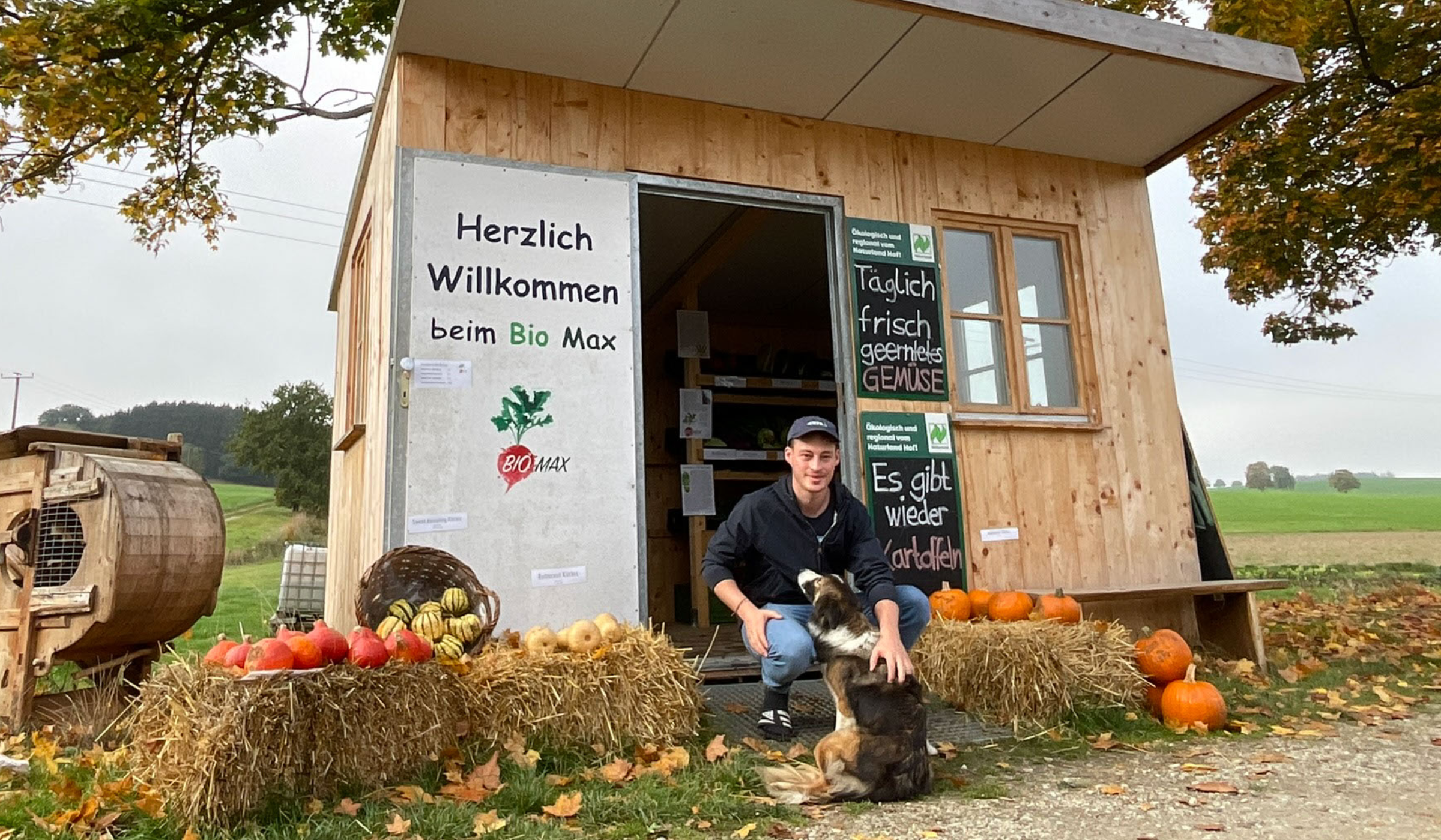 Regionaler Verkaufstand für Bio-Produkte